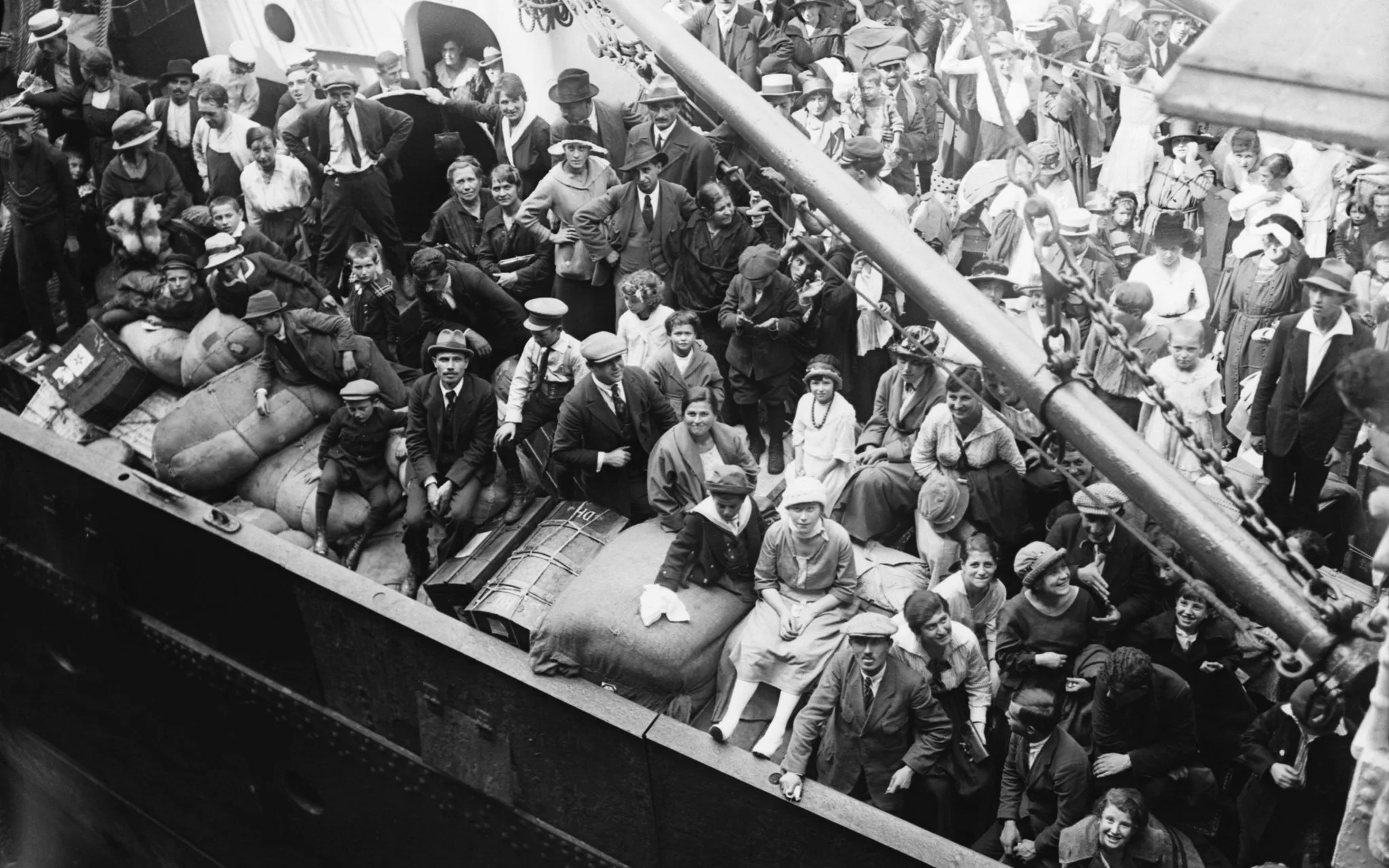 September 1920, Immigrants on Deck of the Kroonland September 1920, Immigrants on Deck of the Kroonland