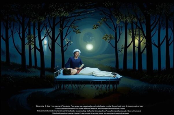 «Светало. Сиделка вздохнула. Потом...»