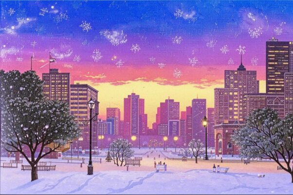 «Вечер над городом снежным...»