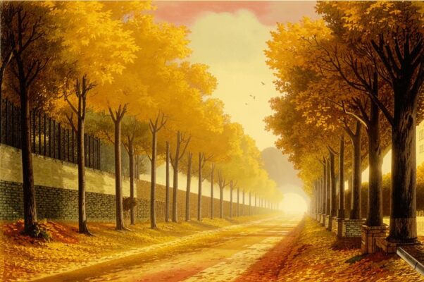 «Прощались мы в аллее дальной...»