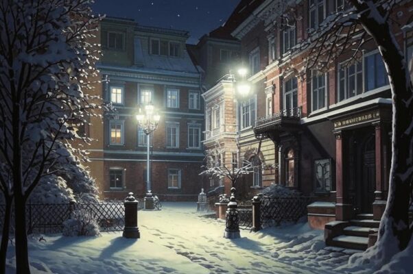 «На бедный полутемный петербургский двор...»