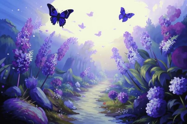 «Лиловые и синие цветы...»