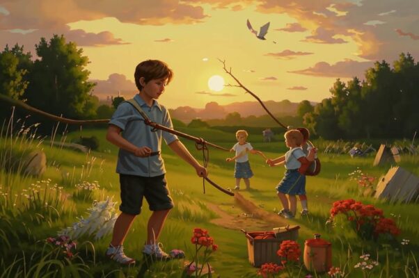 «Собрав ребят с околицы, с гумна, из душной хаты...»