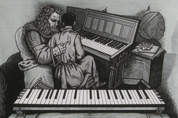 Дева за клавесином