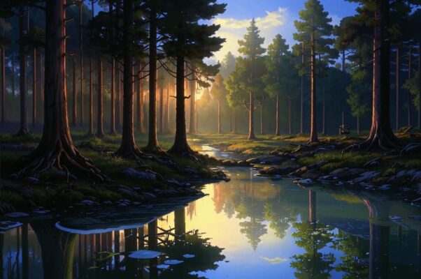 «Сумрак засинел / в листьях...»