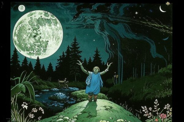 «Плачет ребенок. Под лунным серпом...»