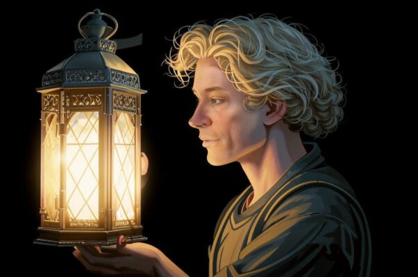 «Качается фонарь. Белеет книга...»