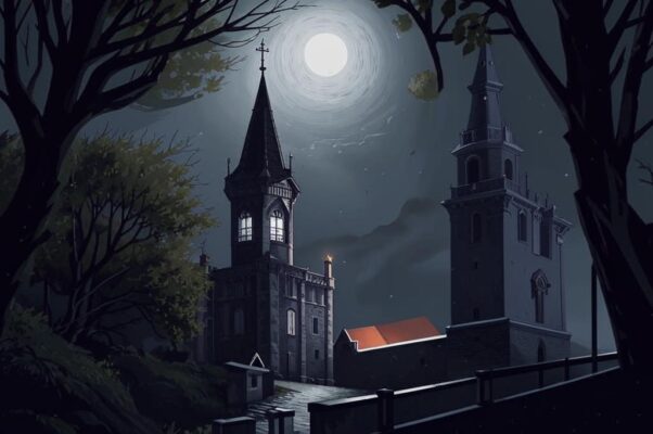 «На монастырской башне полночь бьет...»