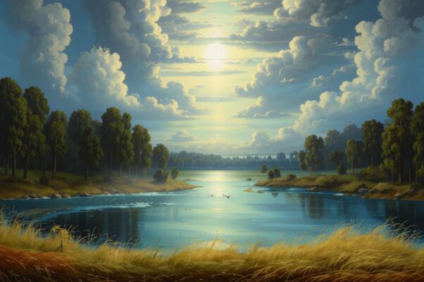 «Широко меж вершин дубравы...»