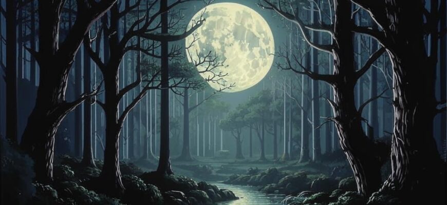 Фантазия («Как живые изваянья, в искрах лунного сиянья…»)