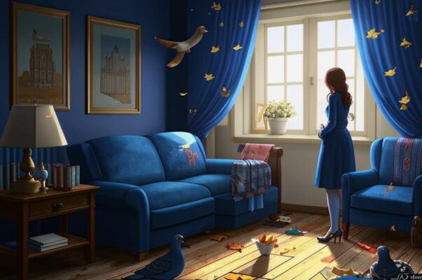 «К ней в пустую гостиную голубь влетел...»