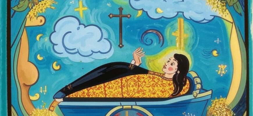 У гроба («Со мной она …»)