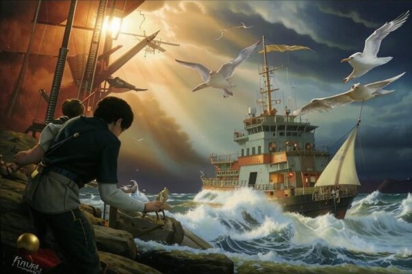 «— Кто ты, мальчик? куда?.. Твои волосы...»