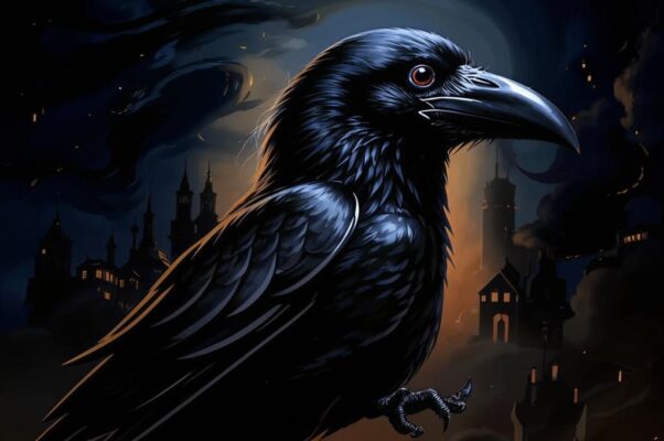 «Черный ворон в сумраке снежном...»