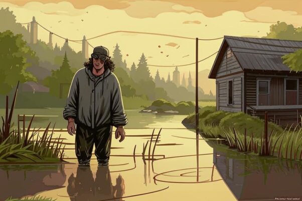 Пруд («За фанерными палатками…»)