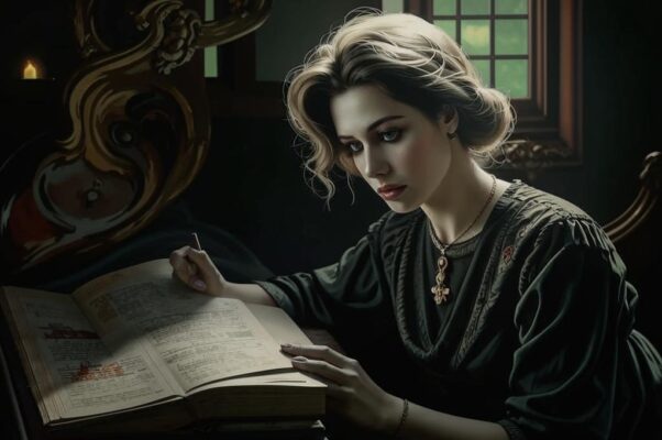 На книге Надсона