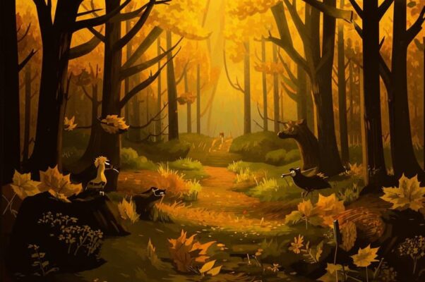 Осень («Осень пьяная бредет из темных чащ…»)