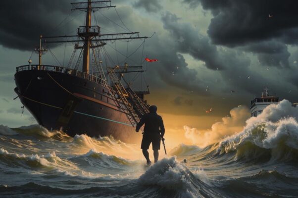 «Выбрасывает в шквал моряк со шхуны кладь...»