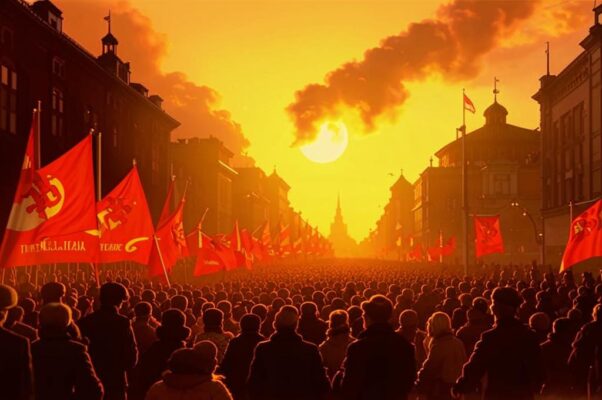 Похороны («Толпы рабочих в волнах золотого заката…»)