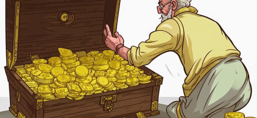 «Все золото в сундук сложил богач-мудрец...»