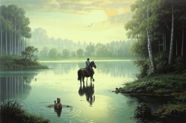 «Одиноко боярин подъехал к воде...»