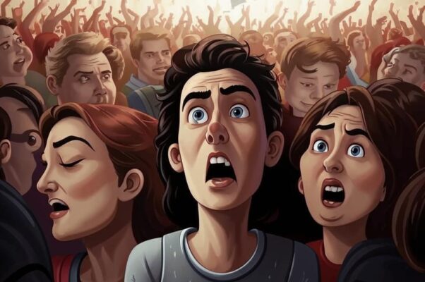 «Почувствовал он боль в поток людей глядя...»