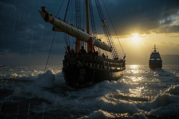 «Темнеет море и плывет корабль...»