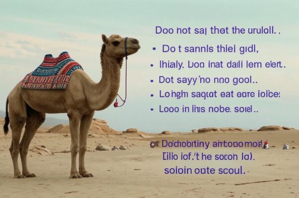 «Не говори, что верблюд некрасив...»