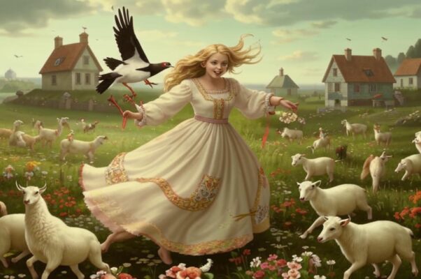 Аделина на прогулке