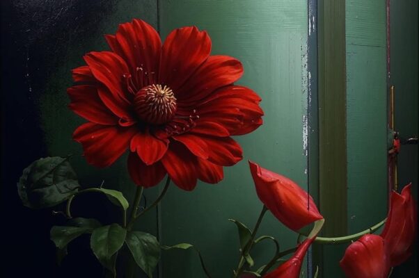 «На стене темно-красной...»