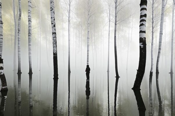 «Белые, бесшумные березы...»