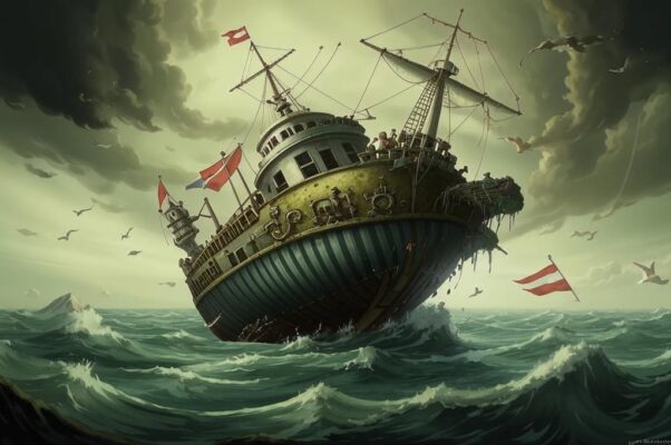 «Плыл кораблик на боку...»