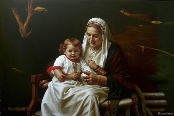 К матери, которая сама воспитывает детей своих. Портрет нашей маминьки