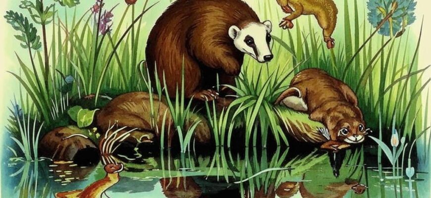 Бобр, Кабан и Горностай