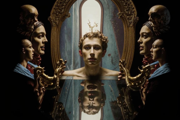 «В зеркале словно стекло замутилось...»