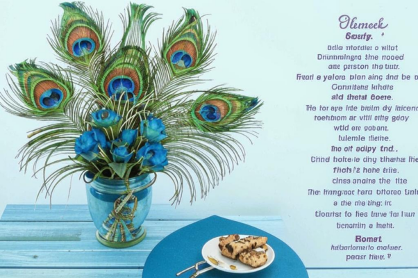 Букет из павлиньих перьев