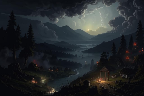 Ночь («Лежала тьма на высях гор…»)