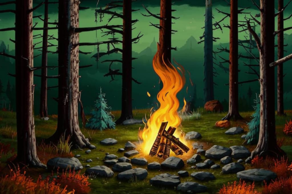 «За рекой горят огни...»