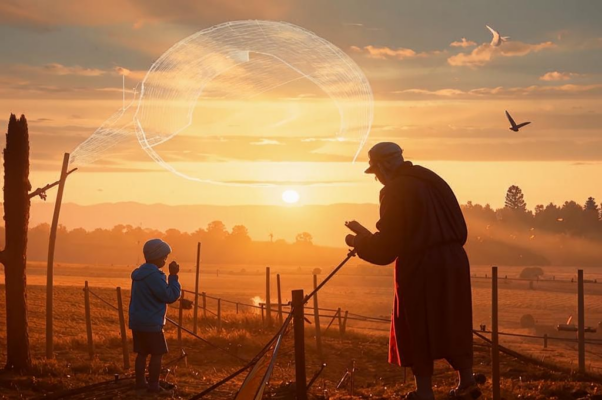 «Заря над полем — как красный тын...»