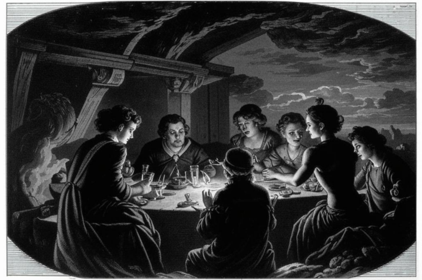 «Светло, как в полдень, — лампы, свечи...»