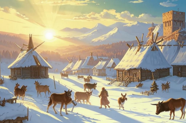 Зимняя прогулка в деревне