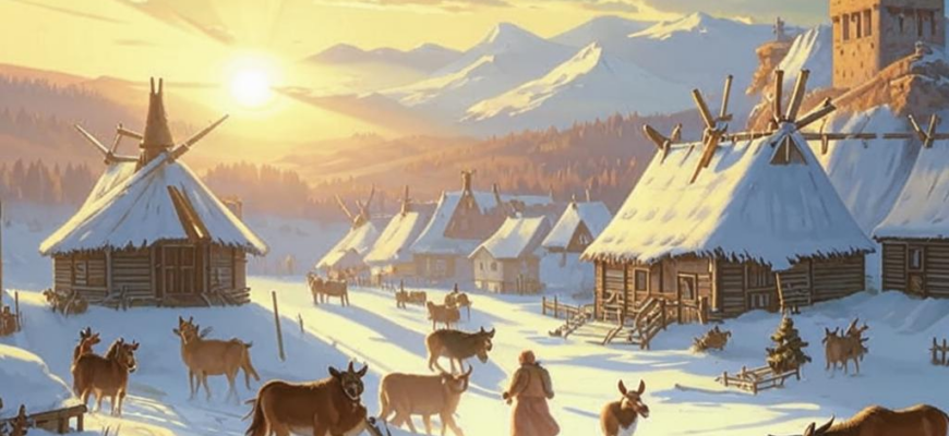 Зимняя прогулка в деревне