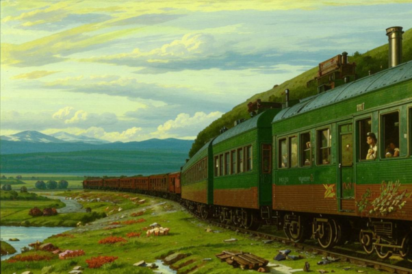 На железной дороге («Еду, всё еду…  Меня укачало…»)