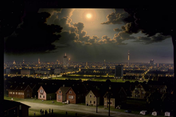 Ночью («Там, где город, вдали засветились огни…»)