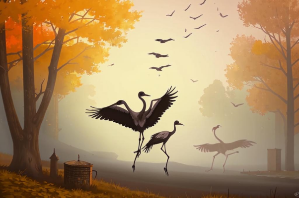 Осенние журавли