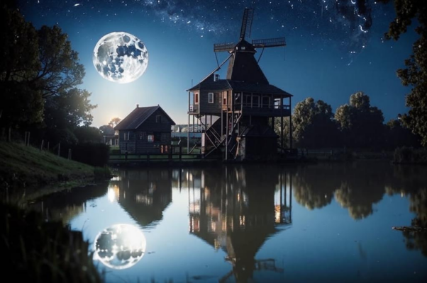 Деревенский сторож в полночь