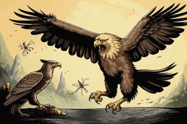 Орел и жук