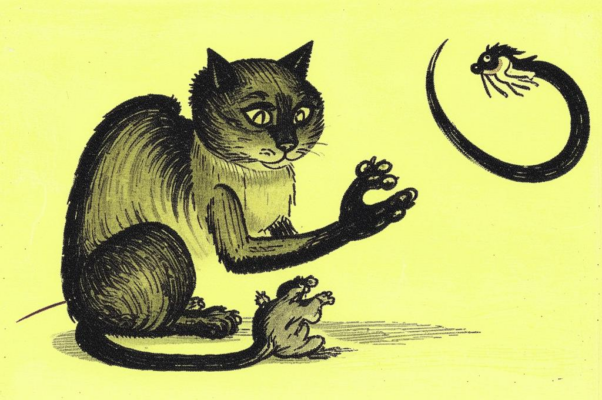 Старый кот и молодой мышонок