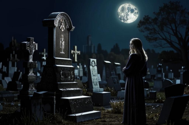 Утешение («Светит месяц; на кладбищ…»)