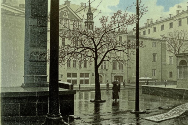 «За подворотней дробный гул...»